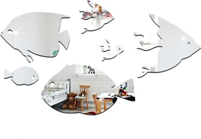 Zdjęcie produktu dla Wall Sticker,Fish School Wall Sticker,Backdrop Wall Sticker,Modern Wall Sticker,Novel Wall Sticker