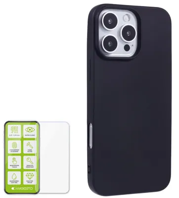 Obrázok produktu pre Pre Apple iPhone 16 Pro Silikónové puzdro H9 Glass Mobile Phone Case Black Cover Case Cap