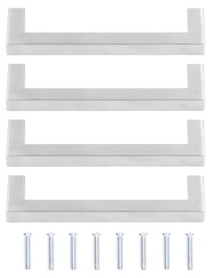 Produktbild von 4 Set Schrankgriffe 201 Edelstahl Schrankgriffe für Möbeltüren Schreibtischschubladen 12x12x128