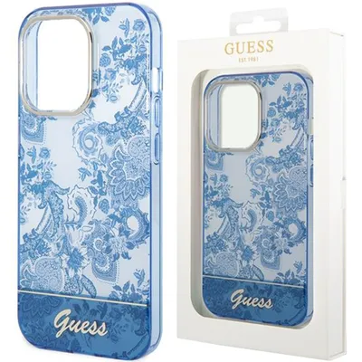 Produktbild von Guess Guhcp14Xhgplhb Iphone 14 Pro Max 6,7"" Niebieski/Blau Hardcase Porzellan Kollektion