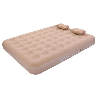 Produktbild von Selbstaufblasbare Doppelmatratze mit integrierter Pumpe, weiches, beflocktes Komfortbett, tragbares Luftbett für Camping, Reisen und Gäste – selbstaufblasbar