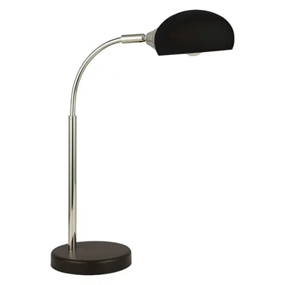 Produktbild von Schreibtischlampe Metall Glas E14 49 cm hoch Schwarz Retro Tischlampe