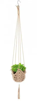 Image de Suspensions florales en macramé, suspensions florales pour le salon, décorations murales, suspensions pour le balcon, décoration bohème, suspensions pour plantes, paniers à fleurs pour l'intérieur et l'extérieur, décorations murales