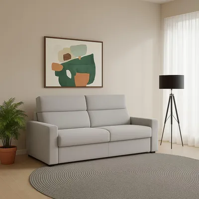 Immagine prodotto di Vialfre - Divano Fisso 2 Posti, 180x95x100h cm Grigio Chiaro, Sfoderabile  Italy