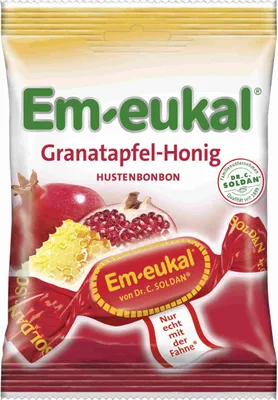 Immagine prodotto di Em eukal gocce per la tosse al miele di melograno rinfrescanti e dolci 75g