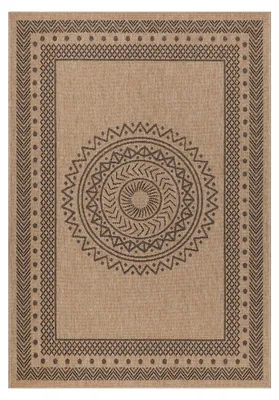 Image de Teppium Tapis Couloir Intérieur Extérieur 80x150 cm, tapis plat imperméable effet jute, pratique et facile à nettoyer, idéal pour cuisine et terrasse
