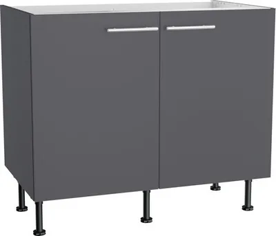 Produktbild von Optifit Spülenschrank Ingvar420 BxTxH 100 x 58,4 x 87 cm anthrazit matt zerlegt KFIN SPL106-8+