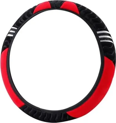 Produktbild von Jnnj Nicht-rutschfestes Lenkradabdeckung, Auto Winter warmer Beschützer, Winter, Plüsch-Innenraum des universellen Fahrzeugs (rot)