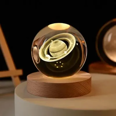 Image de Veilleuse Boule de Cristal SATURNE