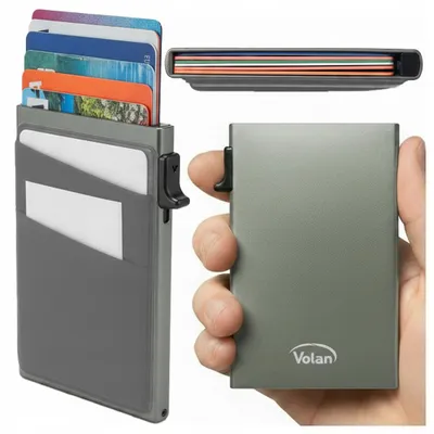 Produktbild von Kreditkartenetui Kartenhülle Slim - RFID NFC Schutz Blocking Schutzhülle Blocker | Aluminiumlegierung - bis zu 6 Kreditkarten | VOLAN®