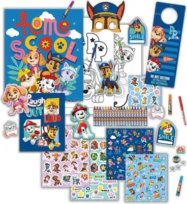 Produktbild von Riesen Schreibset SET 1000 Tei. Paw Patrol 90cm Stifte Malset Malarben