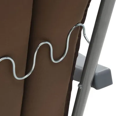 Produktbild von vidaXL Klappstühle mit Kissen, 2 Stück, braun