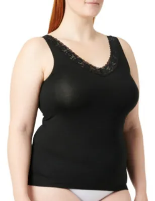 Immagine prodotto di CALIDA CALIDA, maglietta a maniche corte in pizzo, modello "Natural Comfort", colore unito, taglia donna, codice prodotto 2410-00-00742