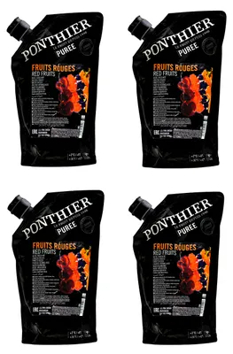 Produktbild von Ponthier ROTE FRÜCHTE PÜREE Frucht-Mark-Püree 4x 1 Kg