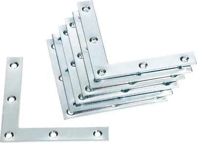 Obrázek produktu pro KOTARBAU® Sada 10 rohových konzol 75 x 75 x 12 x 1,5 mm Rohová konzola Plochá konzola Nábytková konzola ve tvaru L pro zpevnění oken Dveře Dřevěné konstrukce