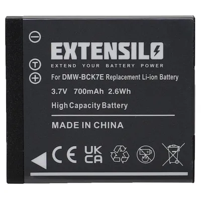 Produktbild von EXTENSILO Akku Ersatz für Panasonic DMW-BCK7, DMW-BCK7E, DMW-BCK7PP für Kamera (700mAh, 3,7V, Li-Ion)