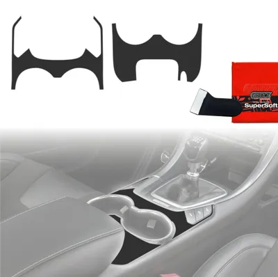 Produktbild von 2in1 Schutzfolien Grizz Protector für Mittelkonsole - Ford Mondeo MK5 (2014-2022) Schwarz Matt Antifingerprint