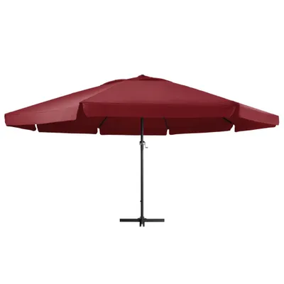Zdjęcie produktu dla vidaXL Parasol z aluminiowym drążkiem 600 cm Bordeaux czerwony