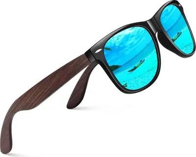 Produktbild von CGID Holz-Sonnenbrille Walnuss Polarisiert UV400 Schutz Herren Damen