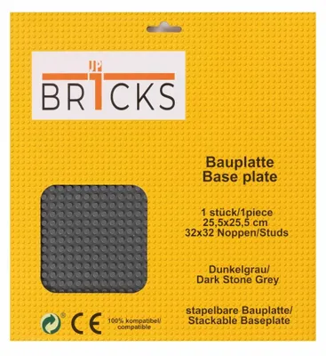 Produktbild von BR1CKS Baseplate Dark Stone Grey 32x32