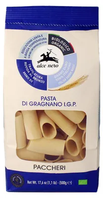 MAKARON (SEMOLINOWY - PASTA DI GRAGNANO) PACCHERI BIO 500 g - ALCE NERO