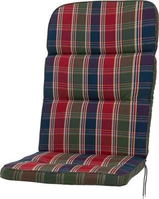 Produktbild von Auflage Hochlehner Kreta 8699 rot-blau-grün kariert 120x50x7 cm KETTtex