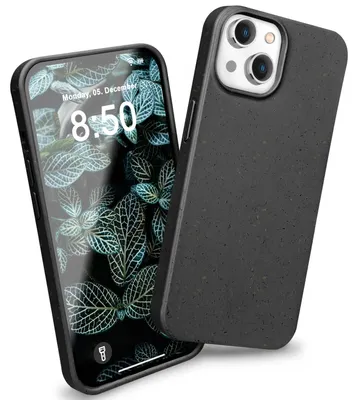 Produktbild von Hülle für iPhone 14 Plus, Nachhaltiges Öko Case Umweltfreundlich Natur Cover Schwarz
