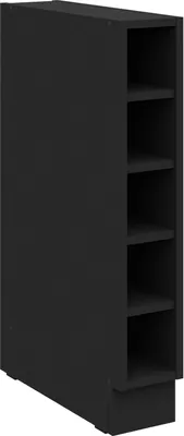 Produktbild von Küchen Unterschrank Regal 15 cm Schwarz Küchenzeile Küche SIENA / MONZA / ARONA