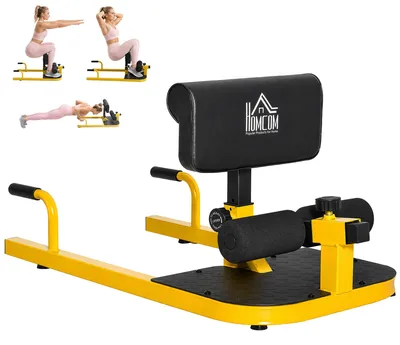 Obrázek produktu pro HOMCOM Sissy Squat – stroj na dřepy, posilovač nohou, posilovač břicha a hýždí