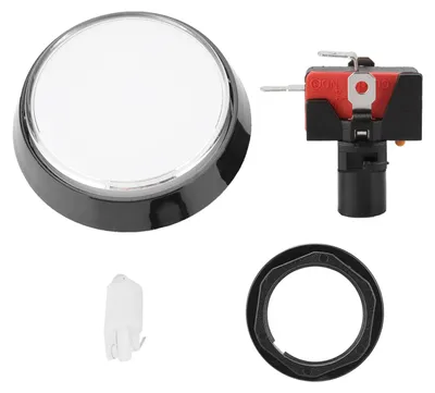 Produktbild von 60 mm großer runder LED-beleuchteter Druckknopf mit Mikroschalter für Arcade-Spielautomaten