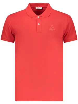 Produktbild von Elegantes Herren-Poloshirt Rot - Kurzarm, Erhabener Druck, Dreiecksmuster
