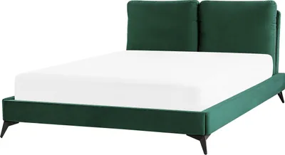 Produktbild von BELIANI Polsterbett Grün 140 x 200 cm Samtstoff Mit Lattenrost Elegant Modernes Design