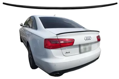 Zdjęcie produktu dla Spoiler tylny, listwa zderzaka tylnego, do Audi A6 C7 4G, 4-drzwiowe, lata produkcji 2011-2018, kolor: czarny błyszczący.