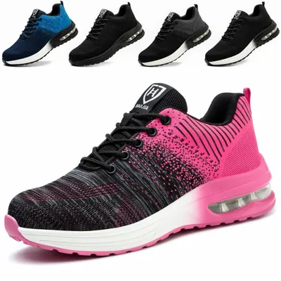 Productafbeelding van Veiligheidsschoenen voor heren en dames - Lichtgewicht, ademend, stalen neus, roze, maat 35