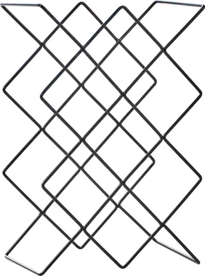Produktbild von BELIANI Weinregal Schwarz Eisen Metall 38 x 26 x 17 cm für Weinflaschen Modernes Design Weinständer für Küche Esszimmer