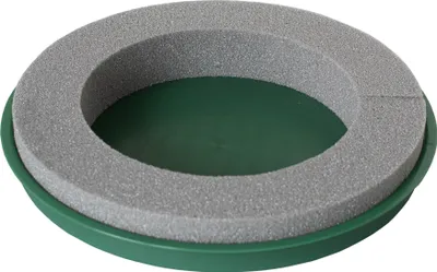 Steckschaum Kranzform 30cm trocken mit Plastikunterlage