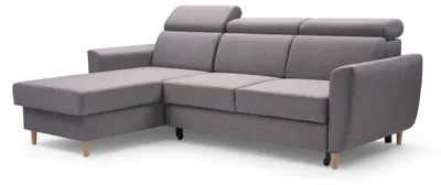 Produktbild von Masseno Ecksofa SAPORE mit Schlaffunktion L-Form, Sofa mit Bettkasten, Wohnzimmersofa, Couch, Soffa, Bettsofa, Couchgarnitur- Grau, DENVER 18