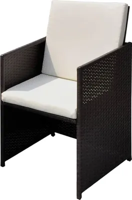 Image de vidaXL Chaises de jardin 3 pcs Marron 56 x 52 x 87 cm Poly rotin