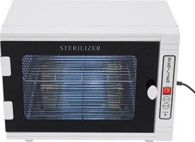 Produktbild von Desinfektionsschrank 12 l - Sterilisator für Maniküre-Instrumente - Elektrisch - Glastür - Glänzende Innenplatte - Weiß