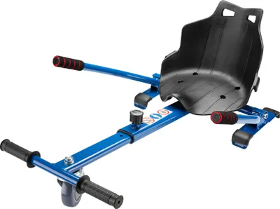 Produktbild von Wiltec Sitzscooter Blau, verstellbarer Kartsitz für Elektroscooter bis 120 kg, Sitzscooter kompatibel mit Hoverboards, ergonomischer Sitz