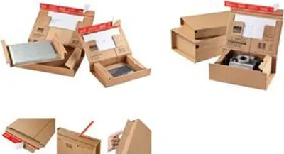 Image de ColomPac carton d'expédition de colis "POST", taille : S, brun carton d'expédition postal en carton ondulé stable, optimisé pour le port - 10 pièces (CP 067.02)