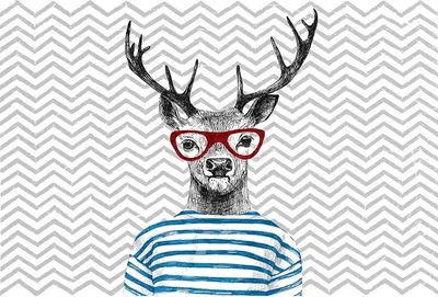 Produktbild von Digitaldruck-Tapete Modern Deer 1 Architects Paper (1031805)