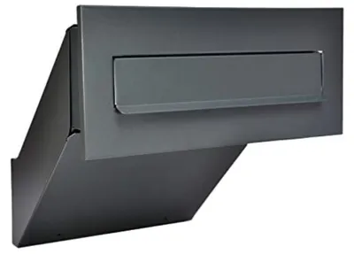 Produktbild von ALSTEN TECH Neuer Briefkasten zum Einmauern - Durchwurfbriefkasten Mauerdurchwurf Briefkasten C4 26-42 cm RAL 7016 Anthrazitgrau 3 Schlüssel
