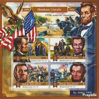 Produktbild von Briefmarken Malediven 2015 Mi 6110-6113 Kleinbogen (kompl. Ausg.) postfrisch Abraham Lincoln