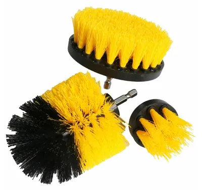 Image de APT AG671 Lot de trois brosses de nettoyage sous forme d'embouts pour perceuse