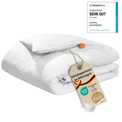 Image de couette chaude en duvet, 155 x 220 cm, 90% duvet / 10% plumes, couette, sleepling