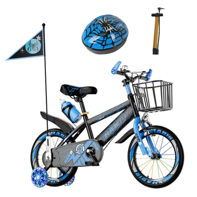 Produktbild von Habib Kinderfahrrad 12" 14" 16" | Komplett-Set mit GRATIS Helm & Pumpe: Blau / 16 zoll