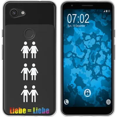 Produktbild von PhoneNatic Case kompatibel mit Google Pixel 3a Silikon-Hülle pride Beziehung M1