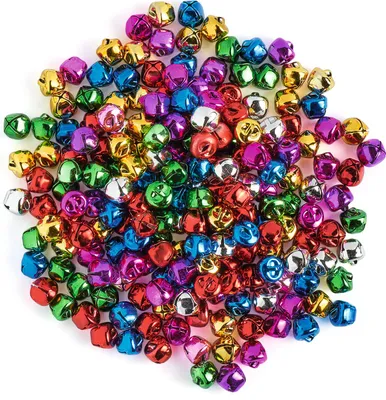 Produktbild von VBS XXL Schellen "Bunt", 200 Stück, Ø 10 mm