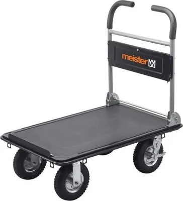 Zdjęcie produktu dla Wózek Platformowy Transportowy MEISTER, 300 kg, 91 x 61 cm, Koła Pneumatyczne, 6 Oczków Mocujących